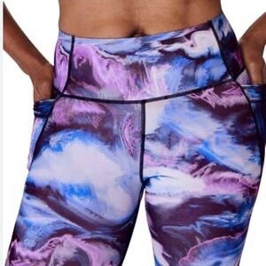 Blue and Purple Bike Shorts with Compression Fit